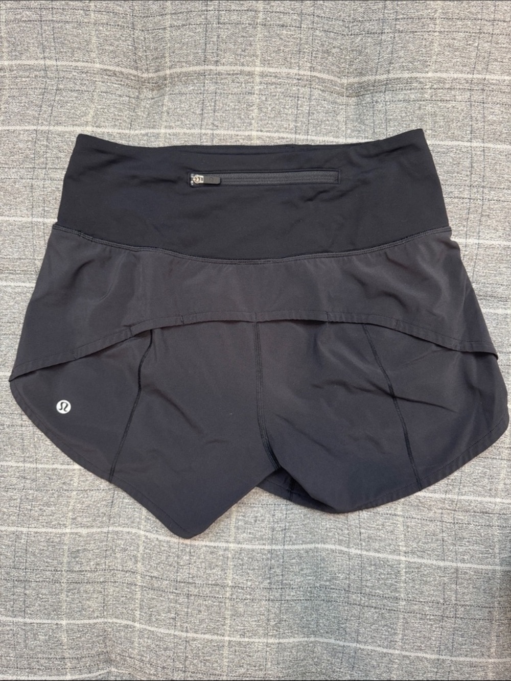 lululemon athletica Black Layered Skort with Zip Back Pocket